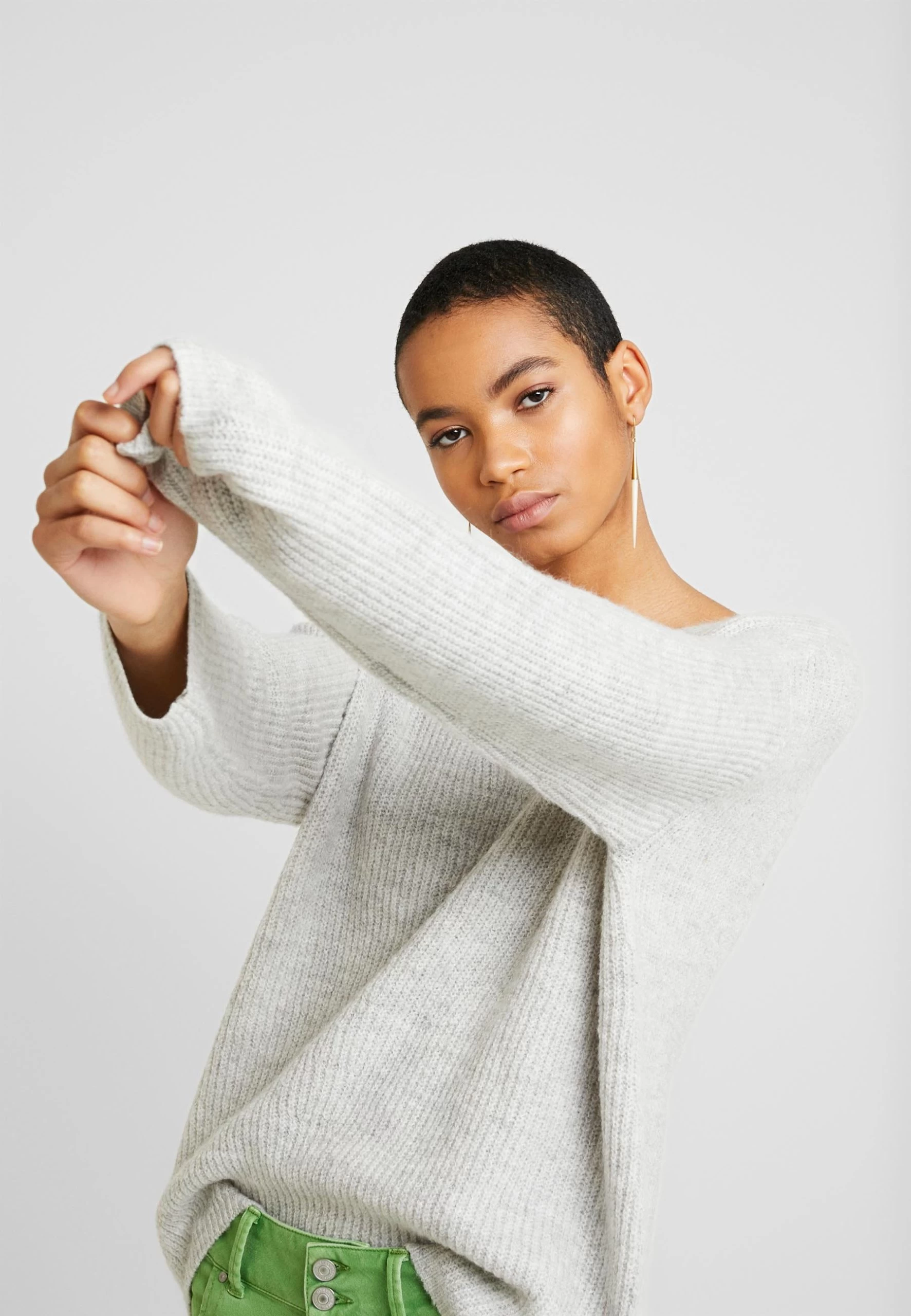 Zign Pullover - Light Grey Melange 4 Zign Pullover - Light Grey Melange – Image 4