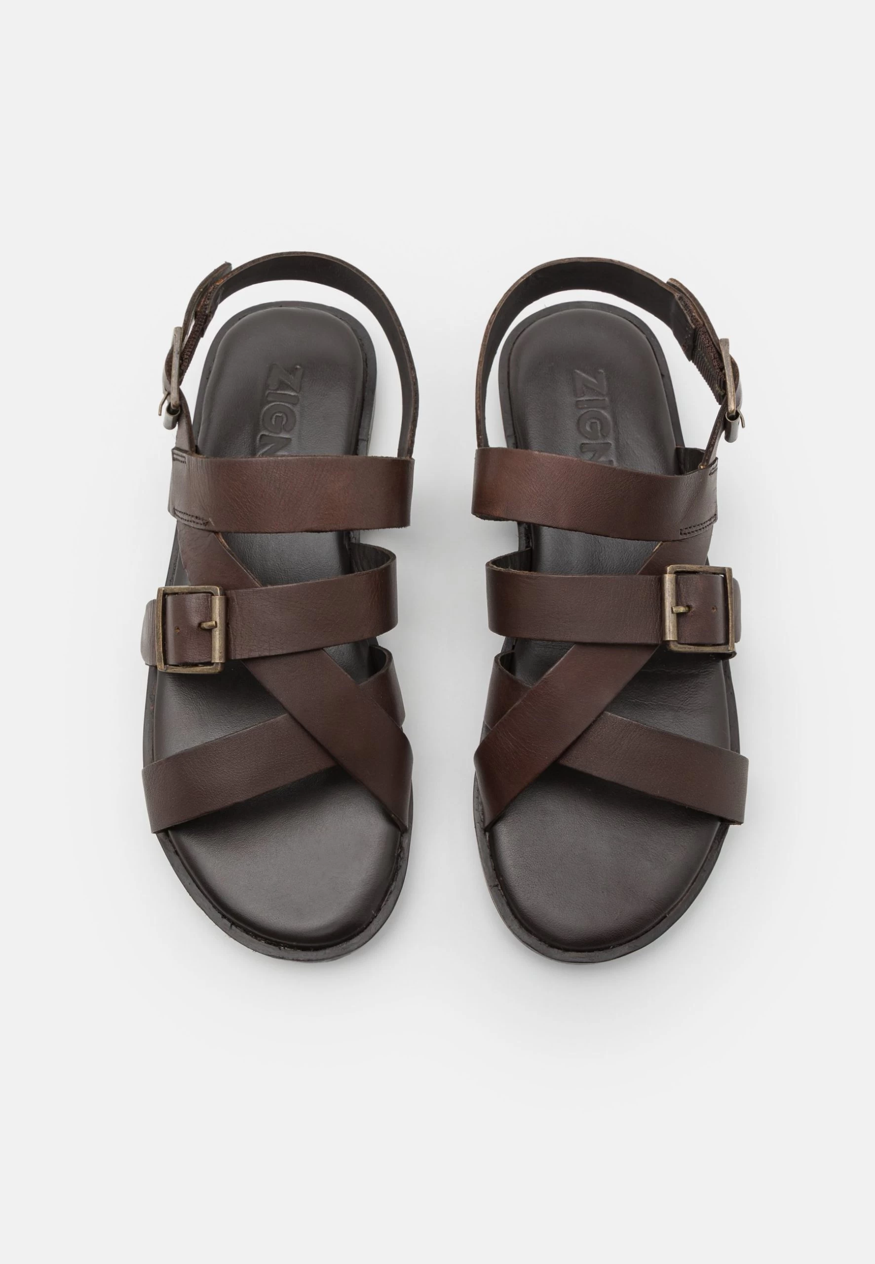 Zign Leather Unisex - Sandales - Dark Brown 4 Zign Leather Unisex - Sandales - Dark Brown – Image 4